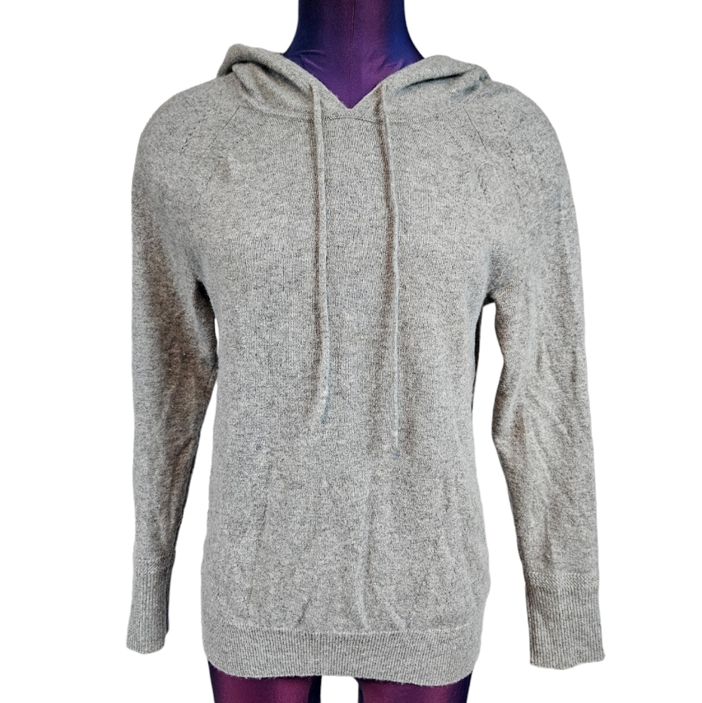 Banana Republic Light Gray Cashmere Hoodie Sweater